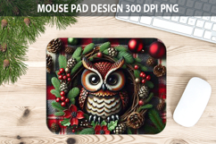 Christmas Cute Owl Mouse Pad Sublimation - Animal PNG Design Product Image 1