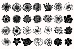 Floral Flowers Decorative SVG Bundle, Wedding Flower Clipart Product Image 16