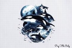 Whales Clipart design PNG Product Image 1