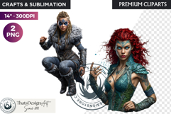 Viking Mythology Giants Clipart, Norse Jotuns gods Product Image 1