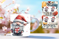 Winter Watercolor Gnome Mug Wrap 11oz/15oz Sublimation Product Image 1