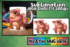 Bright adventures 11oz 15oz mug wrap, Turtle Product Image 1