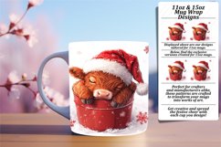 Radiant 15oz Mug Wrap Png Template , Christmas Product Image 1