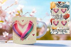 EXQUISITE 11oz Mug Wrap PNG Template , Heart Product Image 1