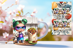 Lovely 15oz Mug Wrap Png Artwork , Girl Grumpy Product Image 1