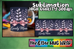 Playful mornings 11oz 15oz sublimation wrap, Mother's Day Product Image 1