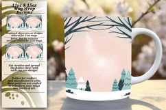 Glamorous 15oz Mug Wrap Png Template , Christmas Product Image 1