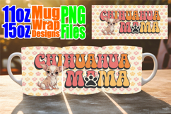 Happy hearts sublimation mug wrap, Dog Mom Product Image 1