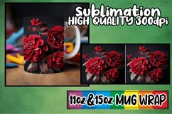 3D Flower Fantasy Sublimation Mug - 11oz &amp; 15oz Product Image 1