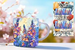 Colorful Flowers Mug 11oz/15oz Wrap Sublimation Design Product Image 1