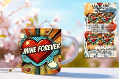 Vivid 15oz Mug Wrap Png Artwork , 3D Heart Product Image 1