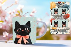 Artistic Cat Mug Wrap for 11oz/15oz PNG Product Image 1