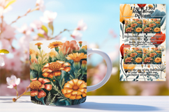 Charming 11oz Mug Wrap Png Template , Flowers Product Image 1