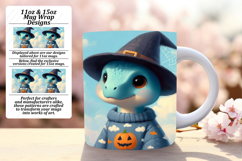 SOPHISTICATED 11oz Mug Wrap PNG , Halloween Dino Product Image 1