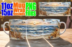 Seaside Serenade 3D Mug Wrap - Summer Solace Product Image 1