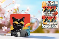 Purrfectly Stylish Cat Mug Wraps: 11oz &amp; 15oz Product Image 1