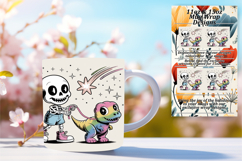 Stunning 15oz Png Mug Wrap Design , Funny Skeleton Product Image 1