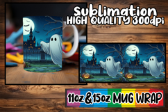 Radiant hearts 11oz 15oz sublimation wrap, Ghost Product Image 1