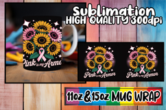 Serene vibes 11oz 15oz sublimation wrap, Breast Cancer Product Image 1