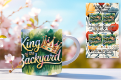 Stylish 11oz Mug Wrap Png Template , Father's Day Product Image 1