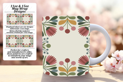 Trendy 11oz Mug Wrap Png Design , Flowers Product Image 1