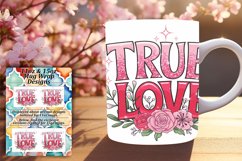 Happy 11oz Mug Wrap Png Template , Valentines Product Image 1