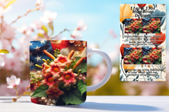 Stylish 11oz Mug Wrap Png Template , USA Flag Product Image 1