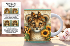 Artful 11oz Mug Wrap Png Artwork , Cute Animals Product Image 1