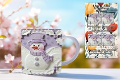 Lovely 11oz Mug Wrap Png Template , 3D Xmas Product Image 1