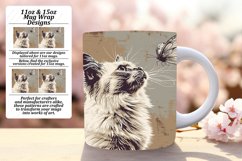 Whimsical Cat Mug Sublimation - Perfect for Feline Fanatics Product Image 1