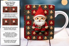 3D Crochet Christmas Elegance: Mug Sublimation Product Image 1