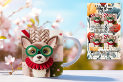 Dynamic 15oz Mug Wrap Png Artwork , Holiday Pets Product Image 1