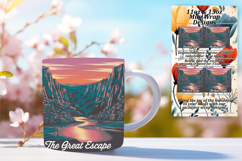 Vibrant 11oz Mug Wrap Png Template , Adventure Product Image 1