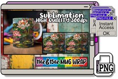 Tranquil Stained Glass Mug Wrap Patterns 11oz/15oz Product Image 1