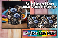 Pure joy sublimation mug wrap, Leopard Prints Product Image 1