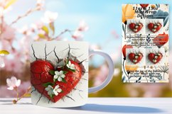 Spring Romance: Mug Wrap with 3D Heart Product Image 1