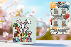 Beautiful 15oz Mug Wrap Png Design , Easter Bunny Product Image 1