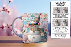 Winter Holiday Snowman Mug Wrap 11oz/15oz Seasonal Delight Product Image 1