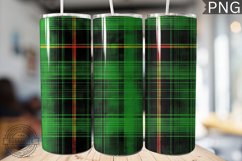 Green Christmas Plaid Tumbler Wrap -High Quality 300 Dpi Product Image 1