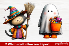 Whimsical Halloween Clipart ,Hand-Drawn Fall Holiday Product Image 1