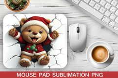 Christmas Bear Mouse Pad Sublimation - Christmas Mouse Pad Product Image 1