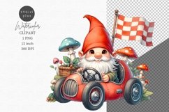 Nursery clipart, Gnome clipart, Racing baby Product Image 1