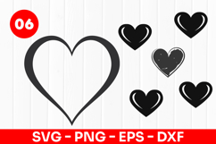 Simple Heart Outline Love SVG PNG Product Image 1