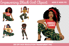 Empowering Black Girl Clipart Bundle PNG Product Image 4