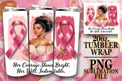 Sweet Inspirations 20oz tumbler wrap, Cancer Product Image 1