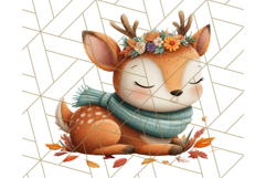 Cozy Autumn Animal Clipart, Fall Forest Critters PNG Product Image 4