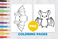 Bat Halloween Coloring Pages | Coloring book Product Image 1