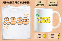 Summer Alphabet &amp; Numbers PNG Clipart Doodle Letters 300 DPI Product Image 6