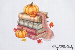 Autumn Books Sublimation Clipart PNG Product Image 1