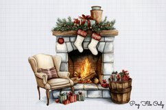 Cozy Christmas Clipart PNG Product Image 1